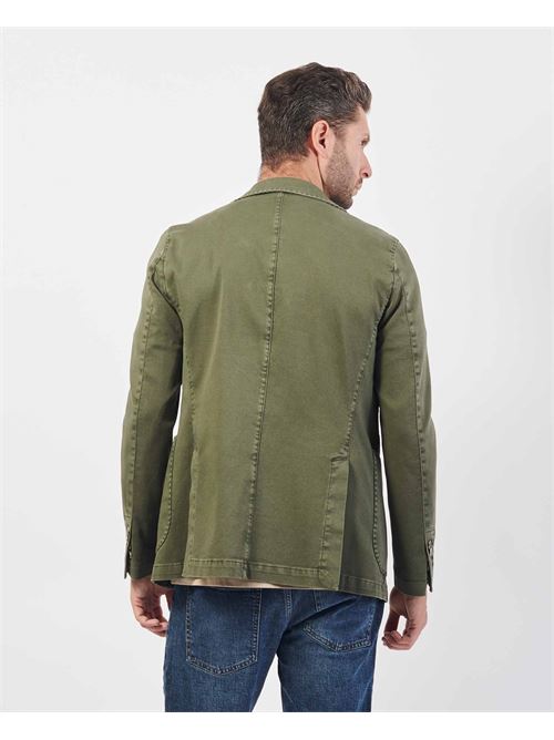 Veste Mulish coupe slim à simple boutonnage en coton MULISH | R7002-PERSEFONE OLDVERDE